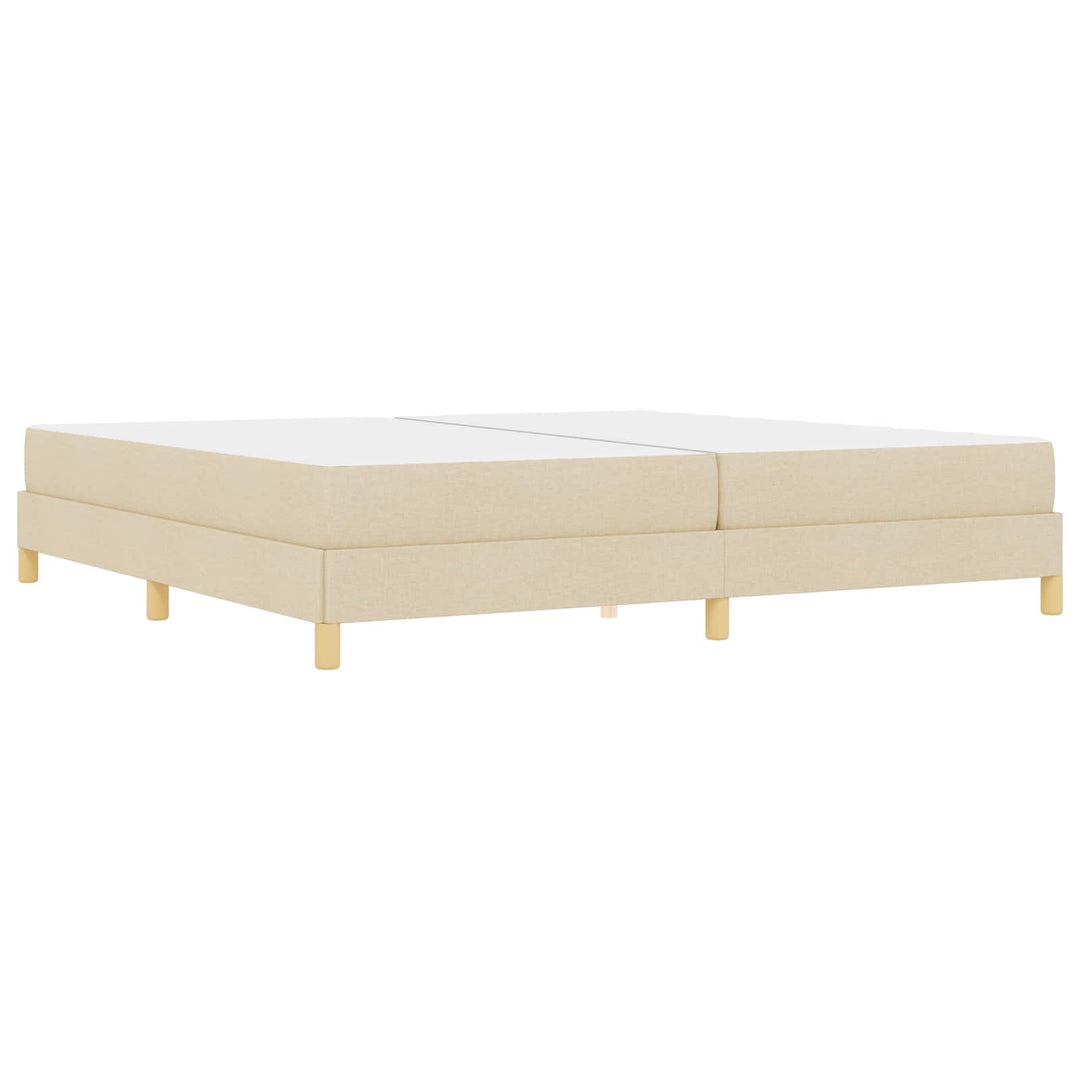 Box spring seng med madras Creme 200 x 200 cm Stof