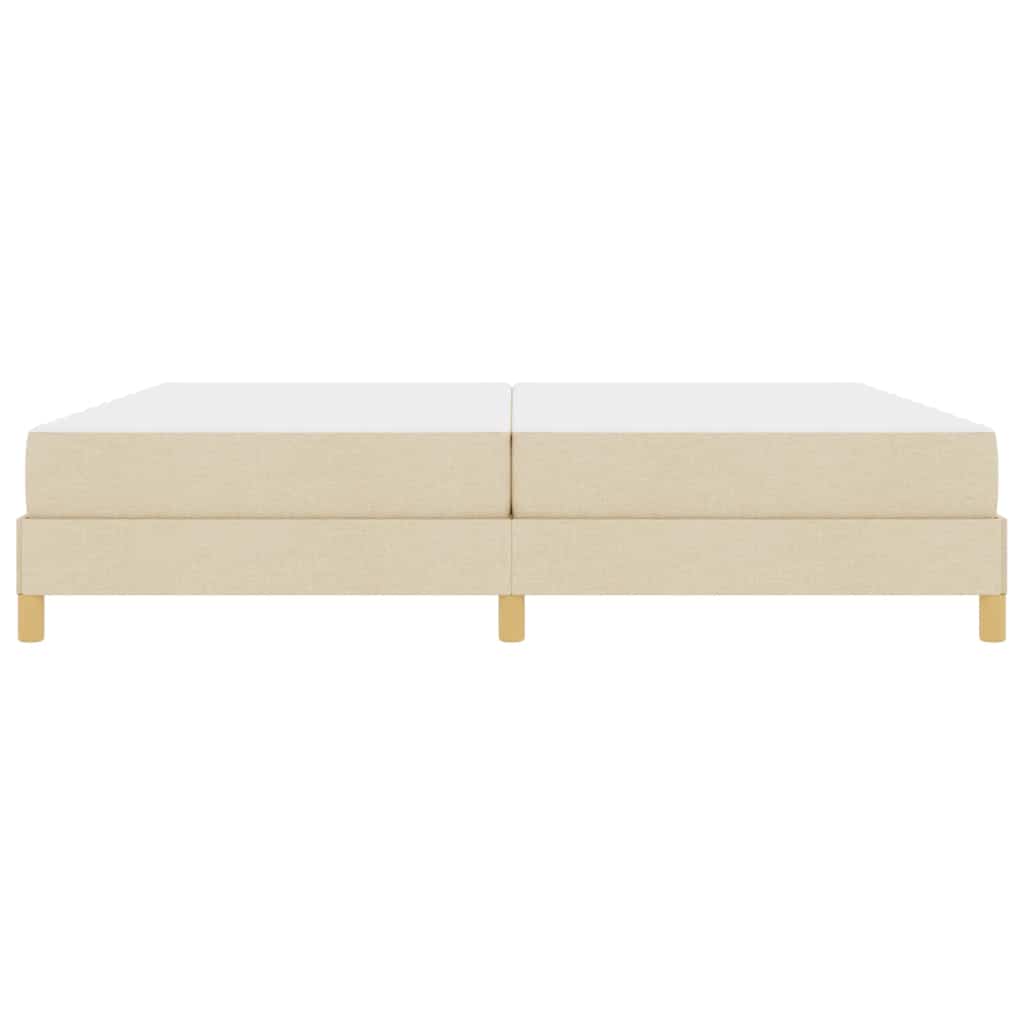 Box spring seng med madras Creme 200 x 200 cm Stof