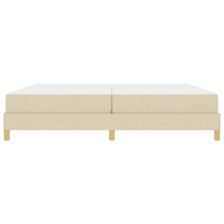 Box spring seng med madras Creme 200 x 200 cm Stof