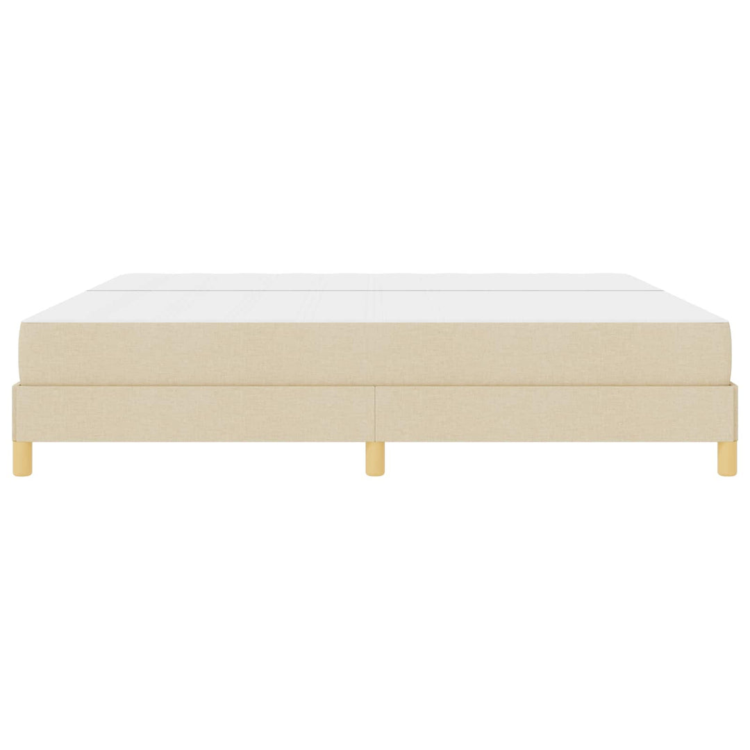 Box spring seng med madras Creme 200 x 200 cm Stof