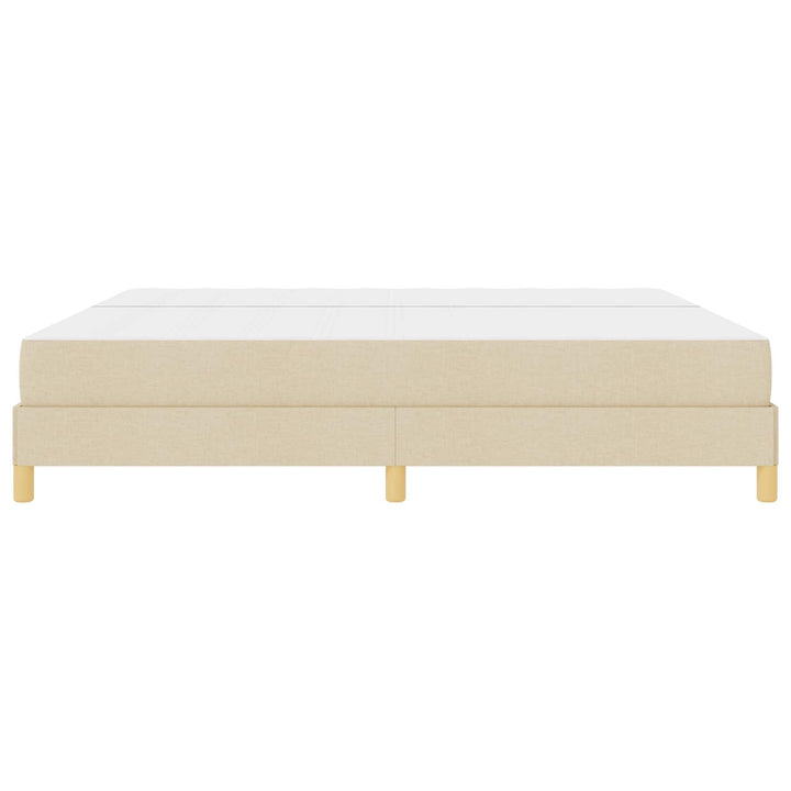 Box spring seng med madras Creme 200 x 200 cm Stof