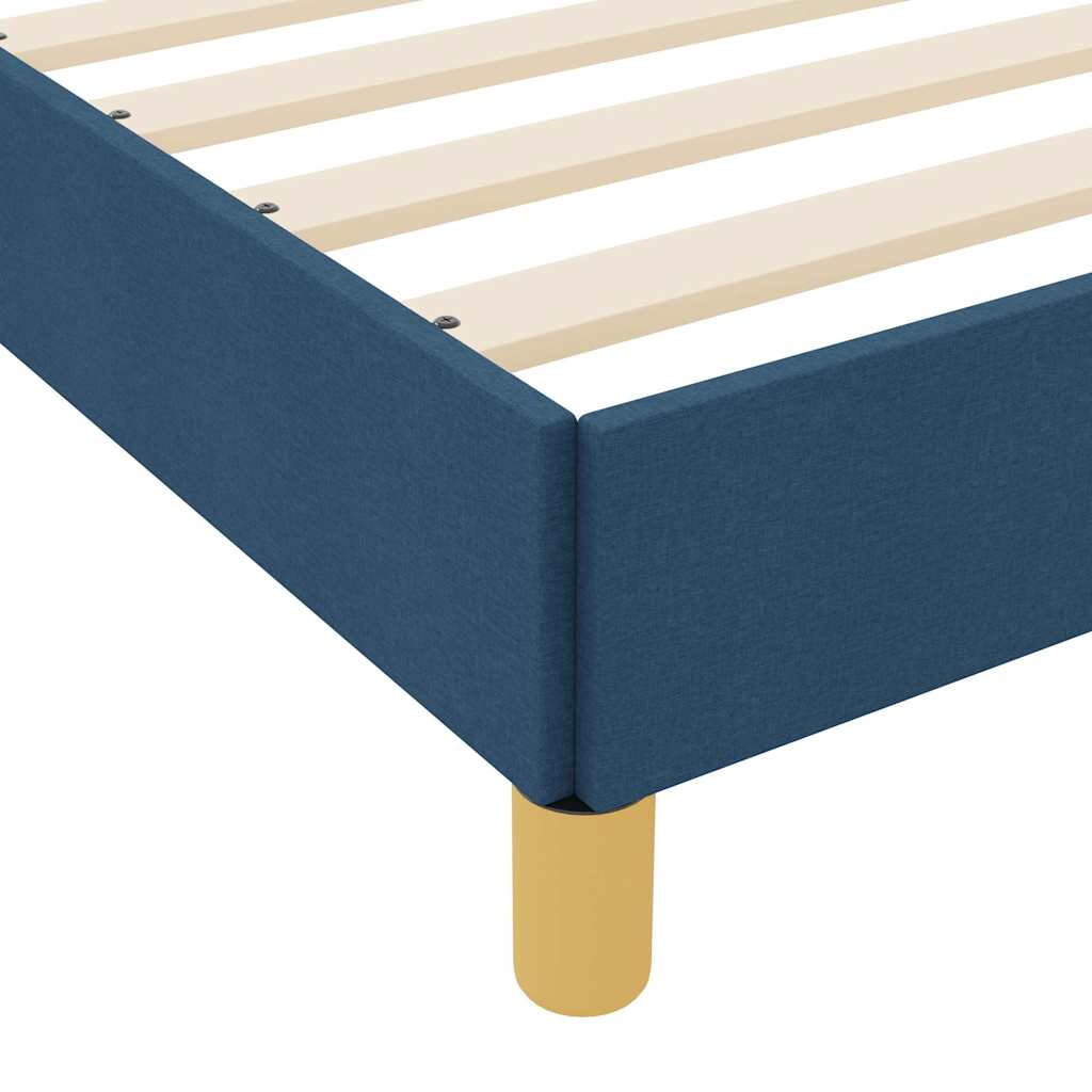 Box spring seng med madras Blå 200 x 200 cm Stof