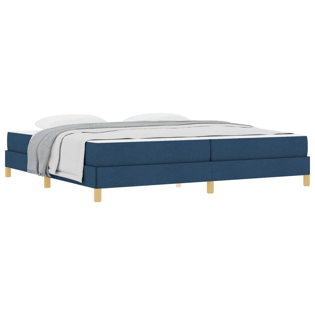 Box spring seng med madras Blå 200 x 200 cm Stof