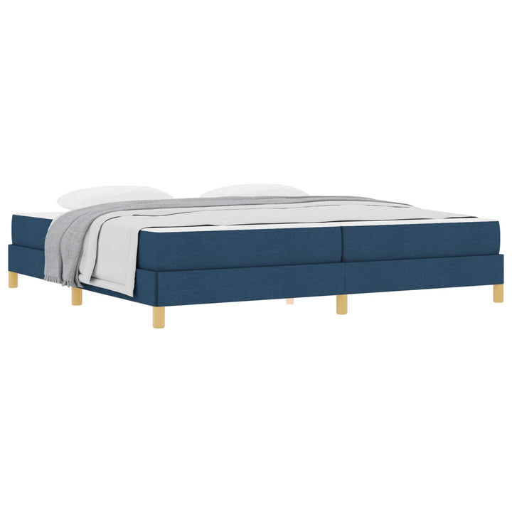 Box spring seng med madras Blå 200 x 200 cm Stof