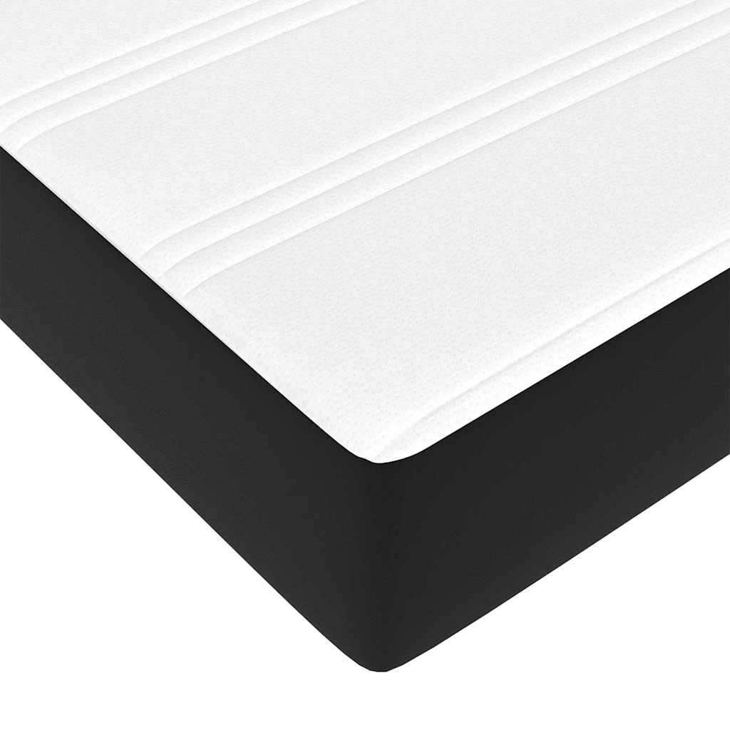 Sengestel med madras Sort 90 x 190 cm Stof