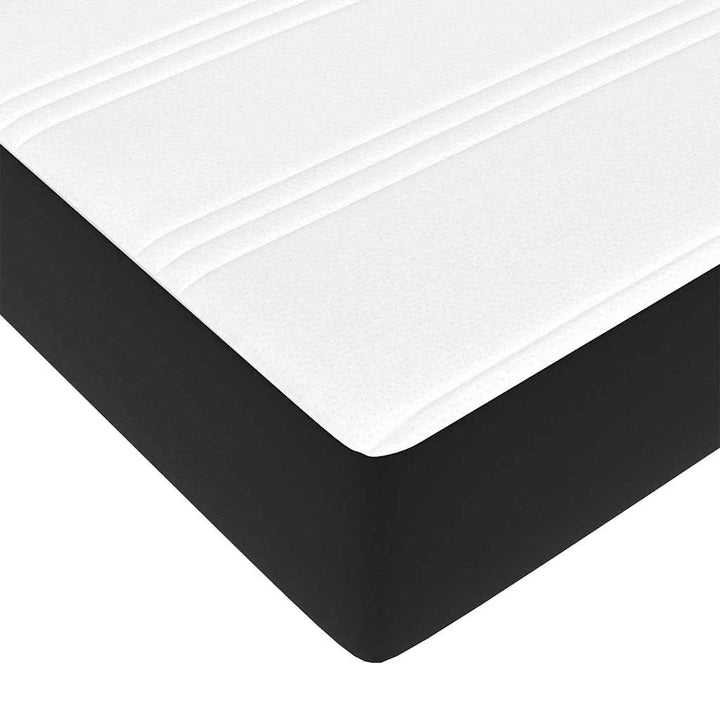 Sengestel med madras Sort 90 x 190 cm Stof