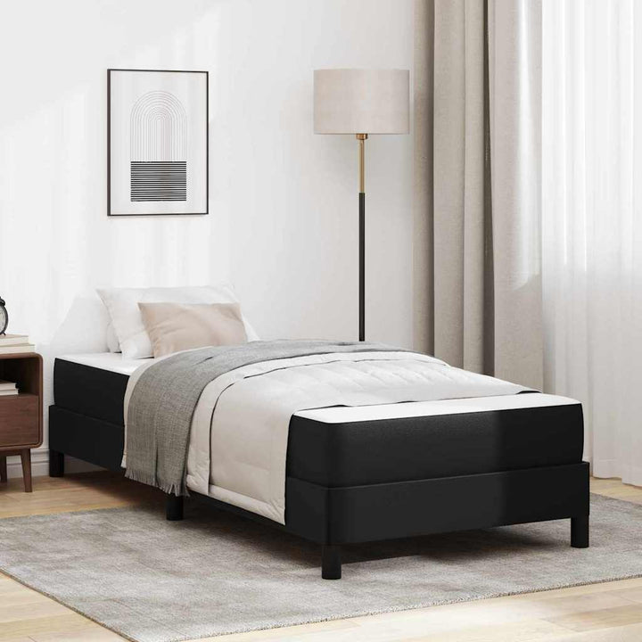 Sengestel med madras Sort 90 x 190 cm Stof
