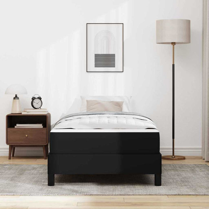 Sengestel med madras Sort 90 x 190 cm Stof