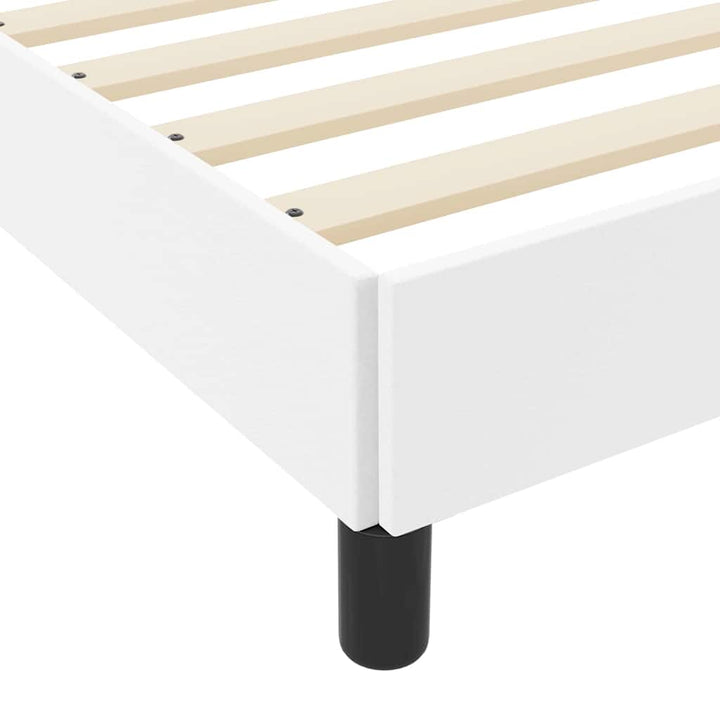 Sengestel med madras Ren Hvid 90 x 190 cm Stof