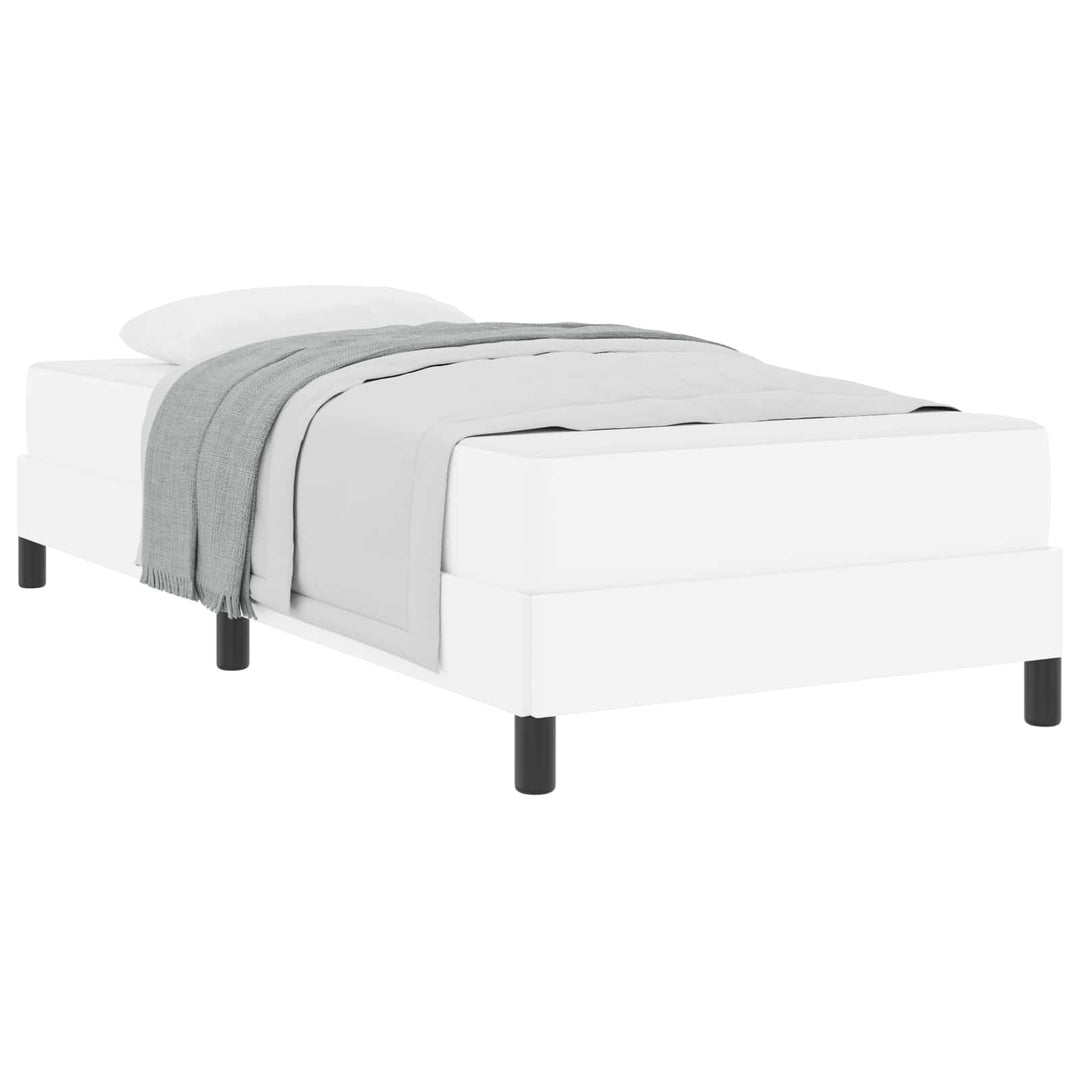 Sengestel med madras Ren Hvid 90 x 190 cm Stof