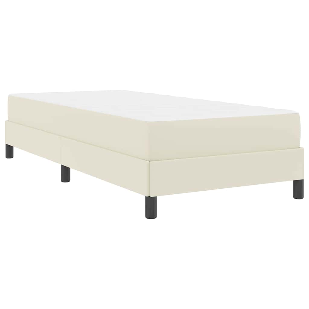 Sengestel med madras Creme 90 x 190 cm Stof