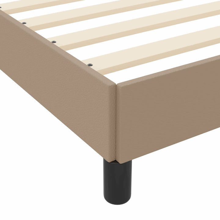 Sengestel med madras Cappuccino 90 x 190 cm Stof