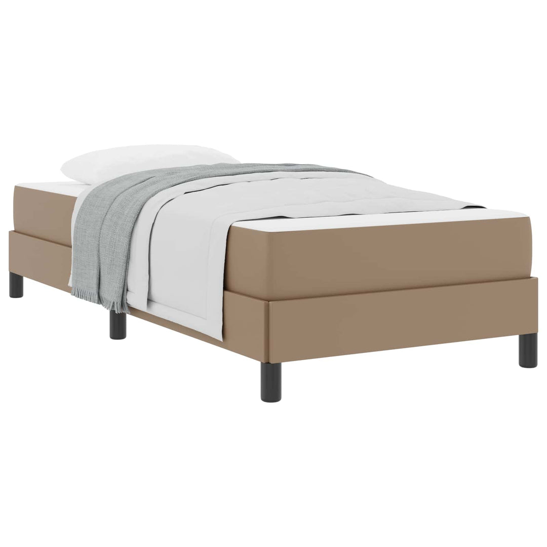 Sengestel med madras Cappuccino 90 x 190 cm Stof