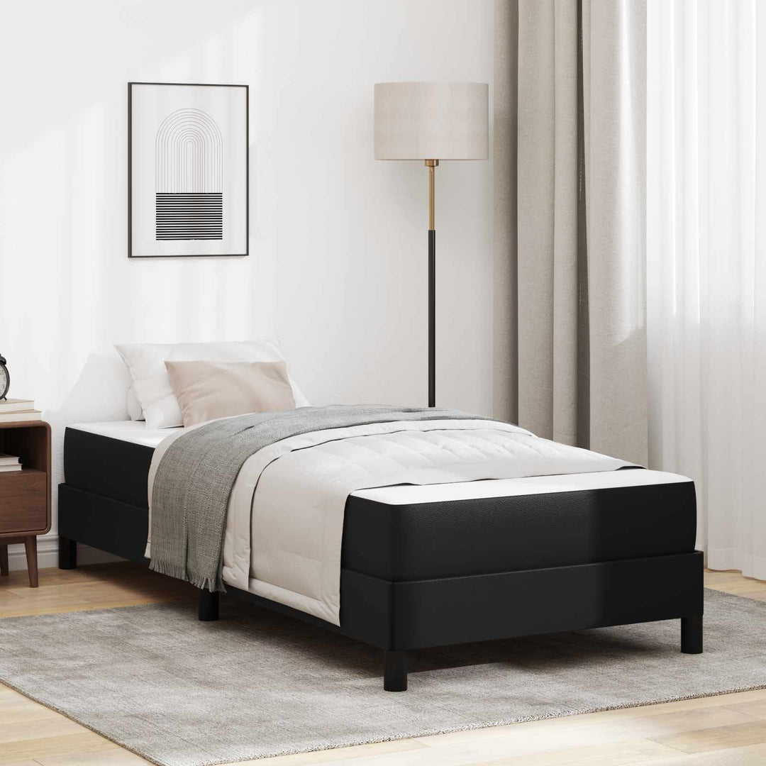 Sengestel med madras Sort 90 x 200 cm Stof