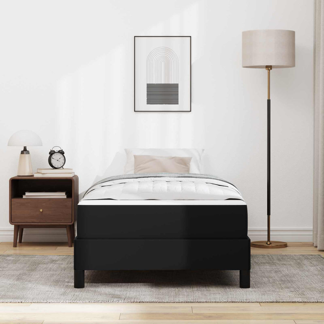 Sengestel med madras Sort 90 x 200 cm Stof