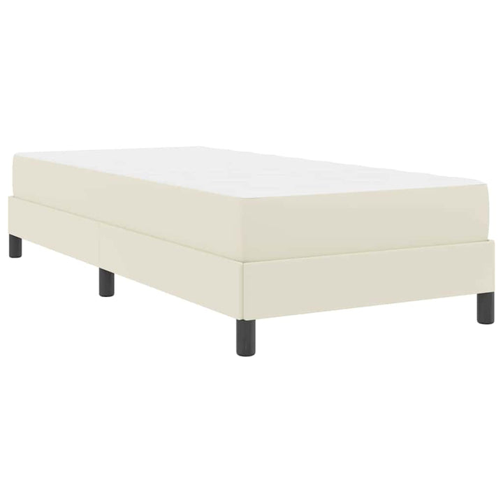 Sengestel med madras Creme 90 x 200 cm Stof
