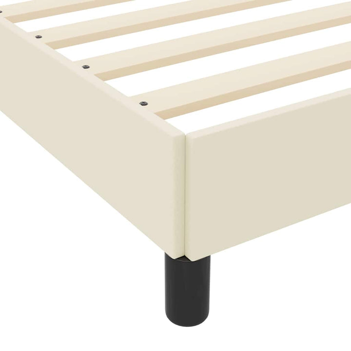 Sengestel med madras Creme 100 x 200 cm Stof