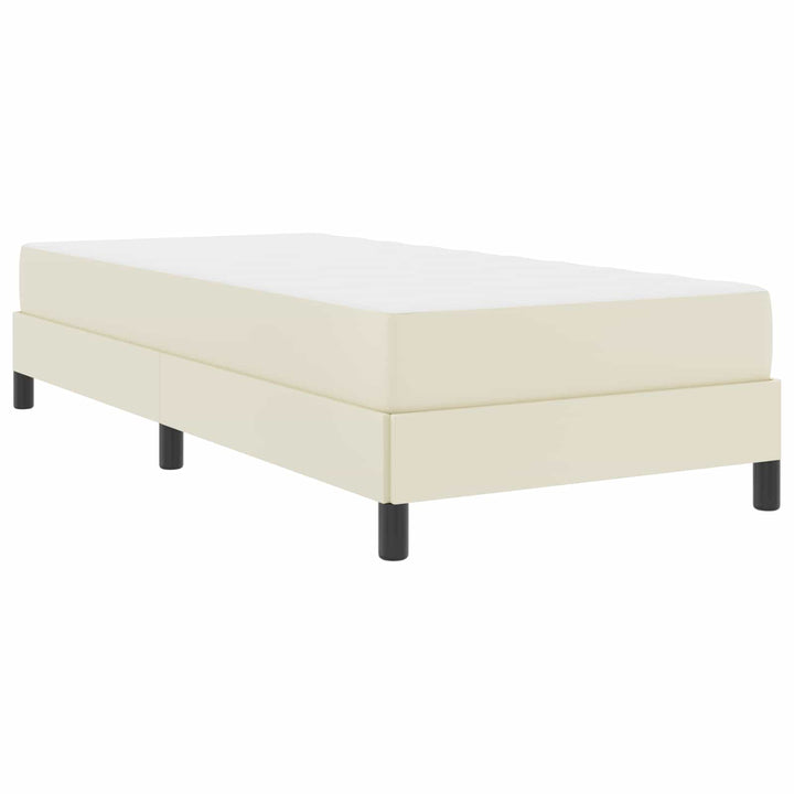 Sengestel med madras Creme 100 x 200 cm Stof