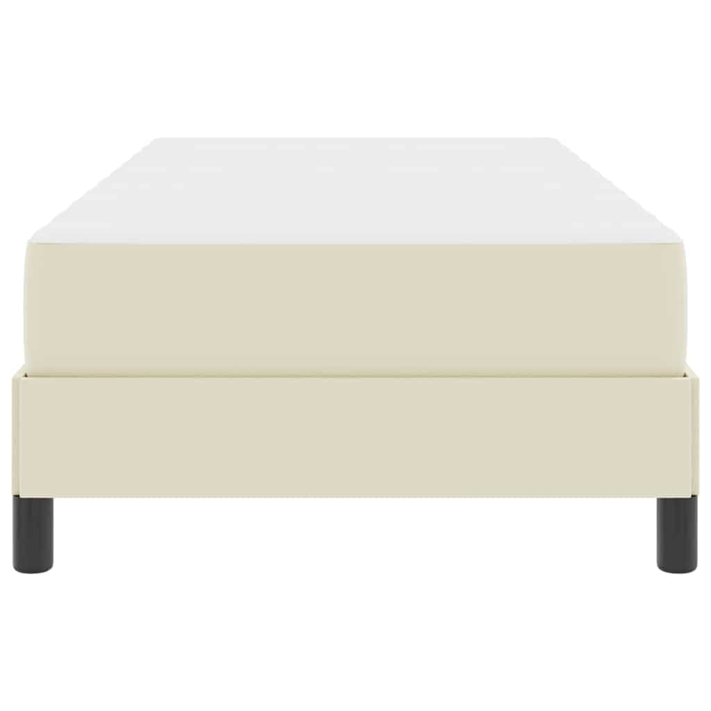 Sengestel med madras Creme 100 x 200 cm Stof