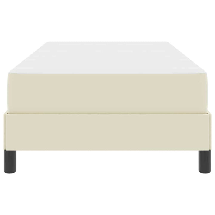 Sengestel med madras Creme 100 x 200 cm Stof