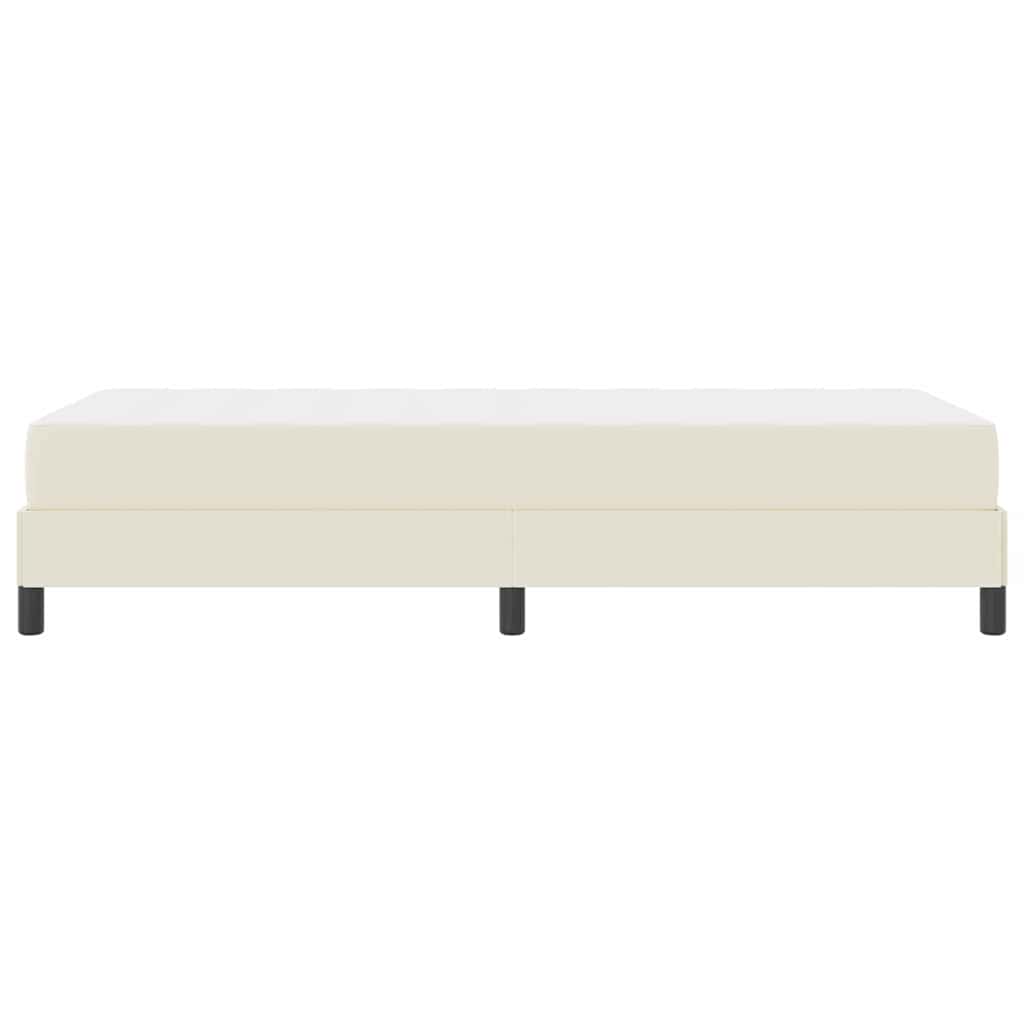 Sengestel med madras Creme 100 x 200 cm Stof