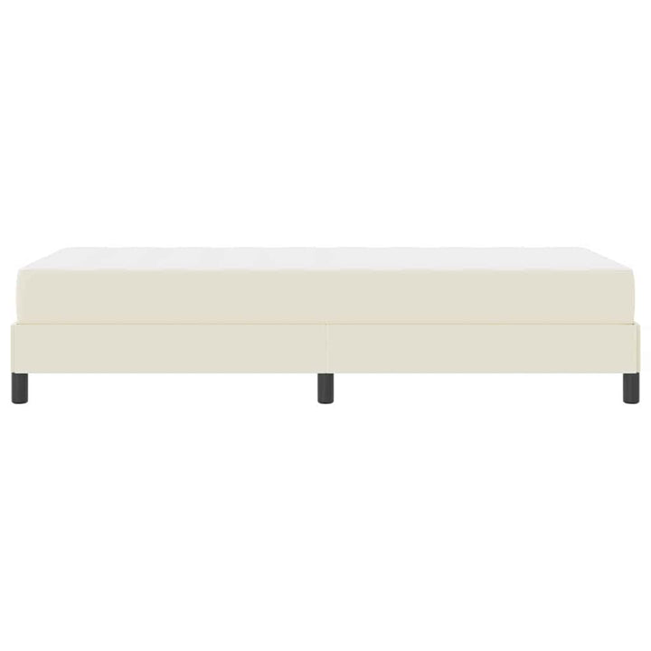 Sengestel med madras Creme 100 x 200 cm Stof