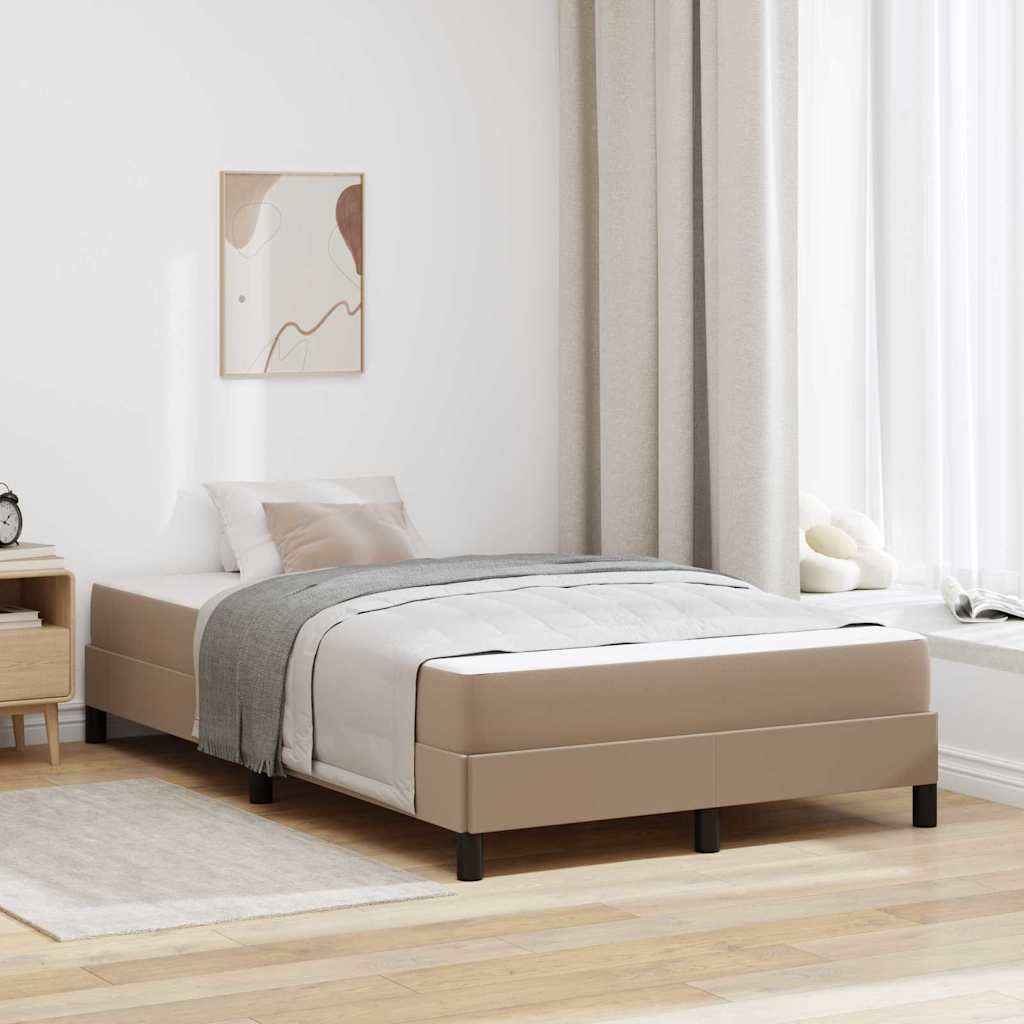 Sengestel med madras Cappuccino 120 x 190 cm Stof