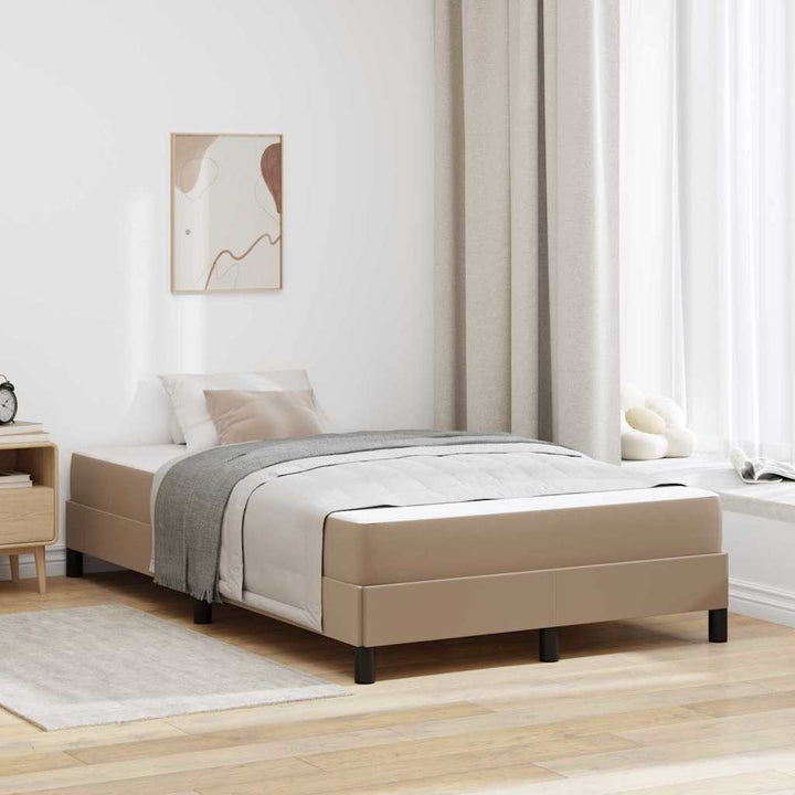 Sengestel med madras Cappuccino 120 x 190 cm Stof