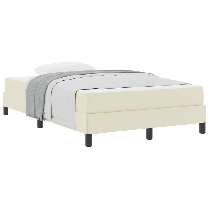 Sengestel med madras Creme 120 x 200 cm Stof