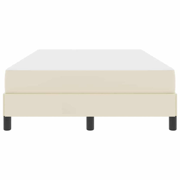 Sengestel med madras Creme 120 x 200 cm Stof