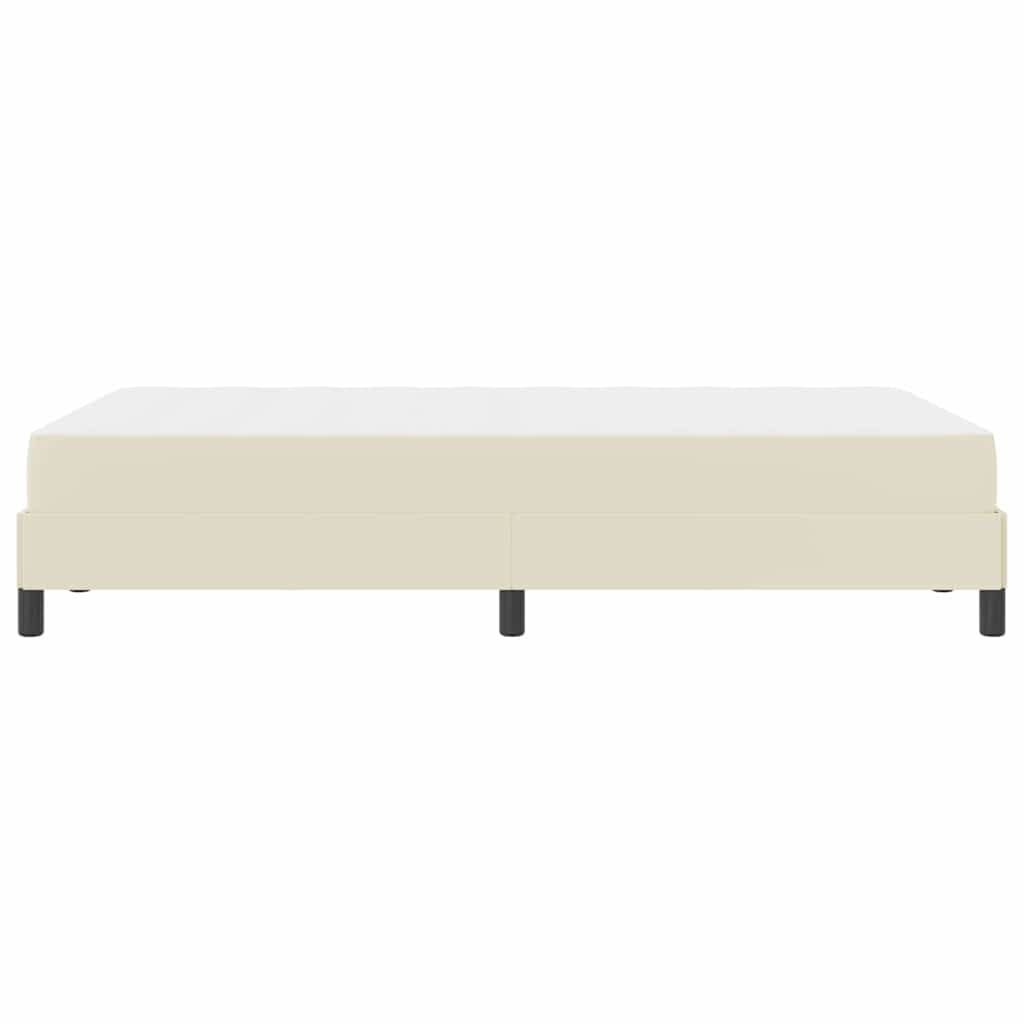 Sengestel med madras Creme 120 x 200 cm Stof