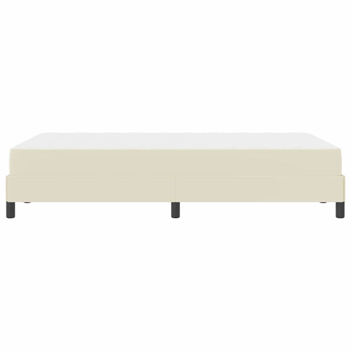 Sengestel med madras Creme 120 x 200 cm Stof
