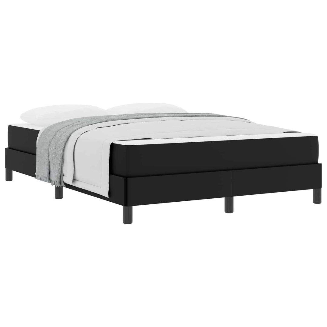 Sengestel med madras Sort 140 x 190 cm Stof