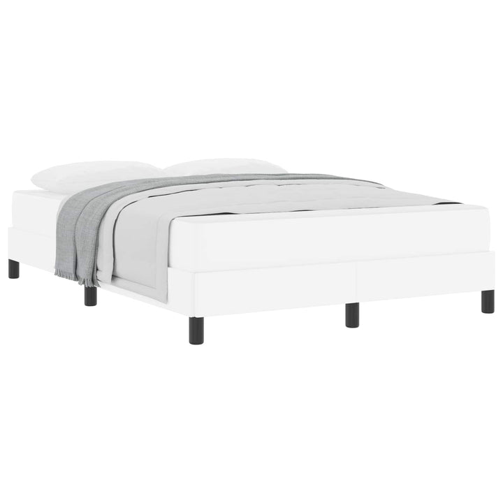 Sengestel med madras Ren Hvid 140 x 190 cm Stof