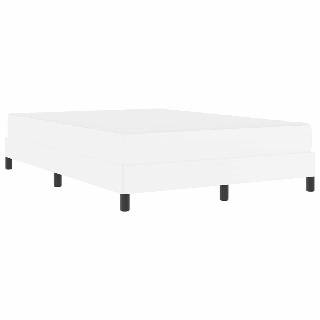 Sengestel med madras Ren Hvid 140 x 190 cm Stof