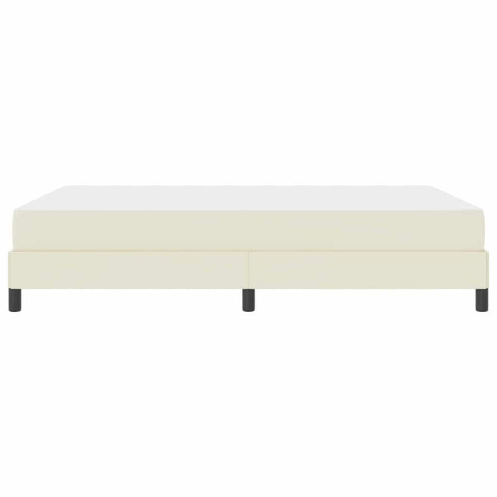 Sengestel med madras Creme 140 x 200 cm Stof