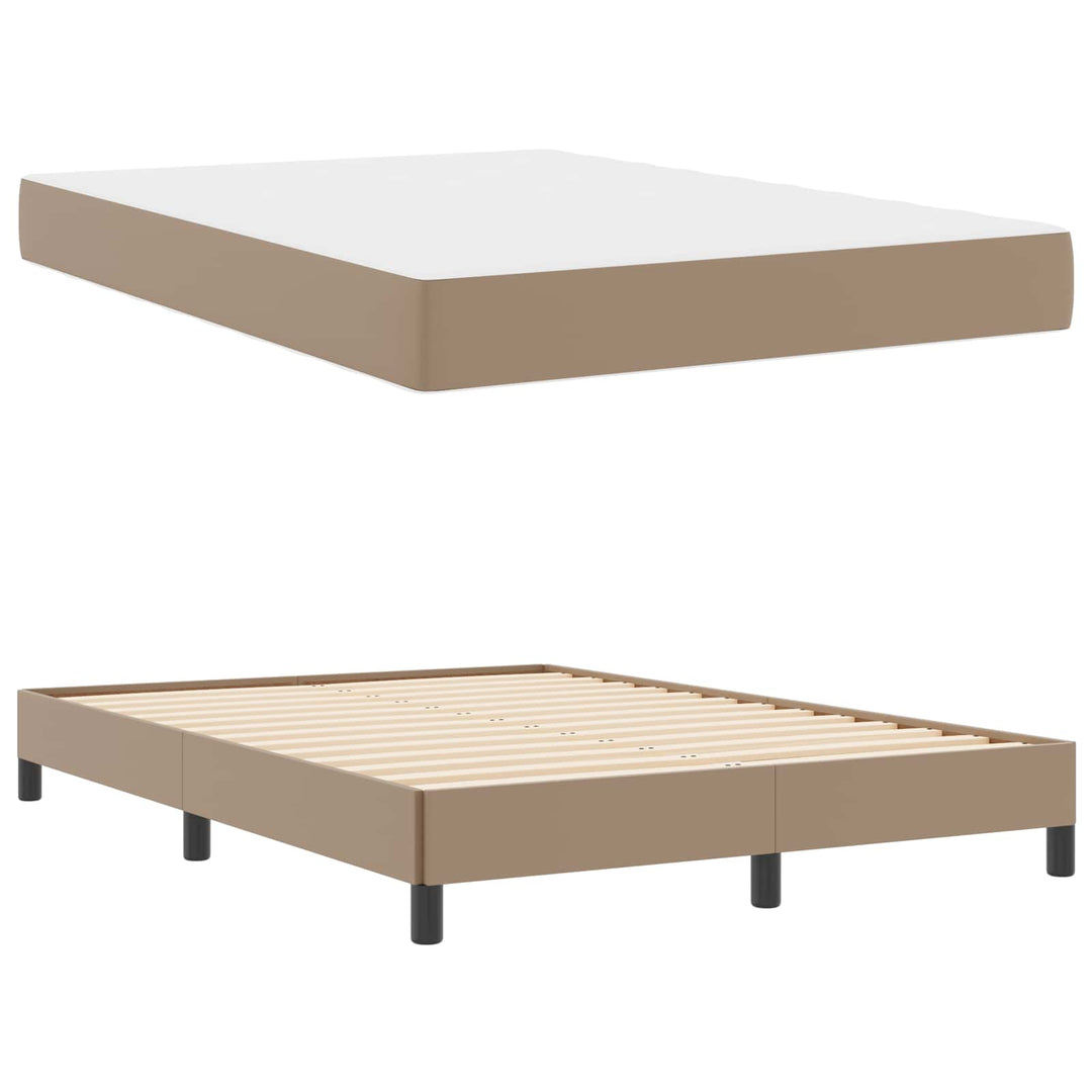 Sengestel med madras Cappuccino 140 x 200 cm Stof