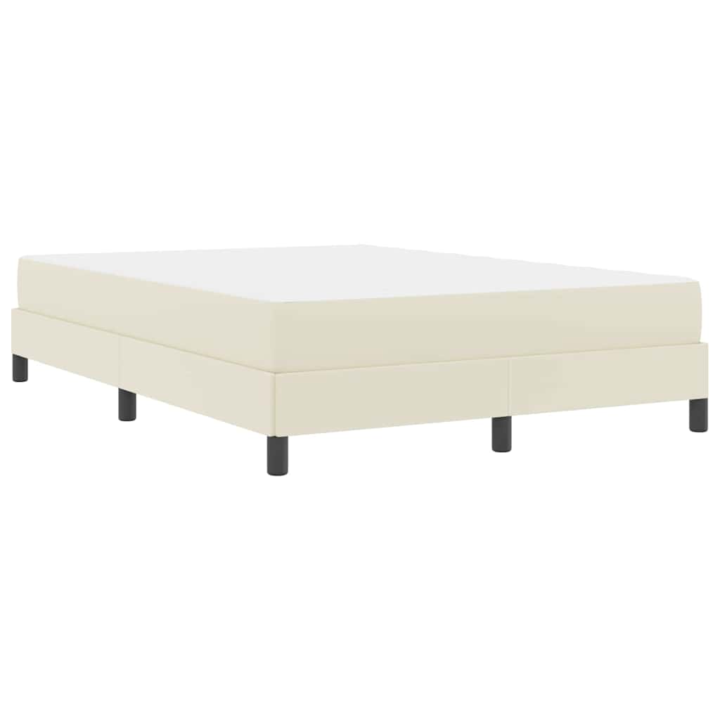 Sengestel med madras Creme 160 x 200 cm Stof