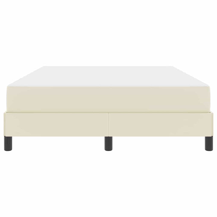 Sengestel med madras Creme 160 x 200 cm Stof