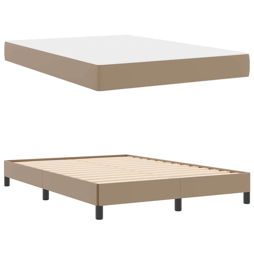 Sengestel med madras Cappuccino 160 x 200 cm Stof