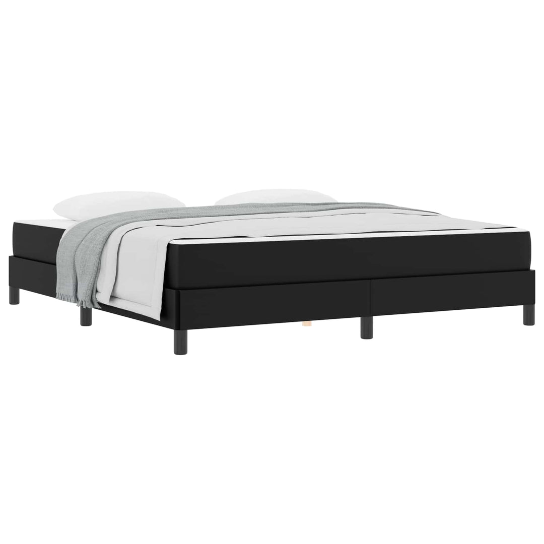Sengestel med madras Sort 180 x 200 cm Stof