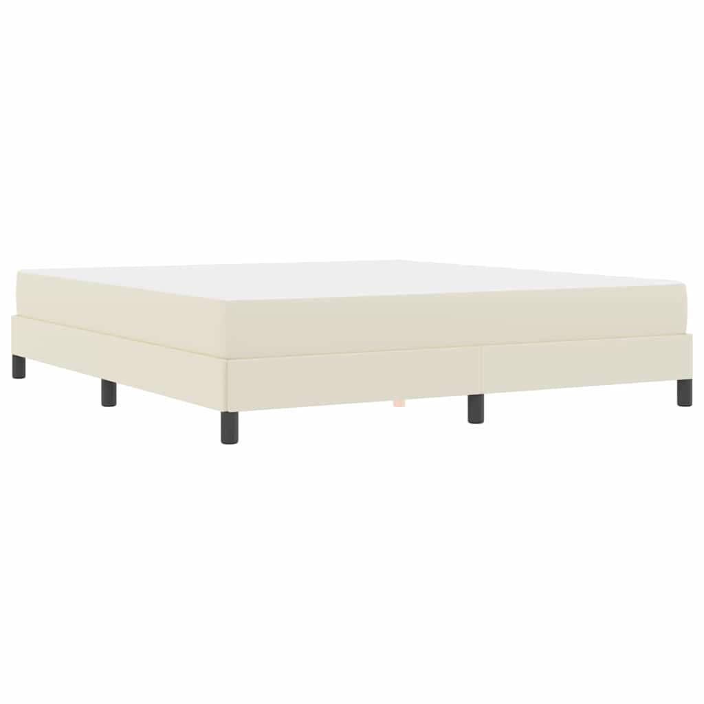 Sengestel med madras Creme 180 x 200 cm Stof