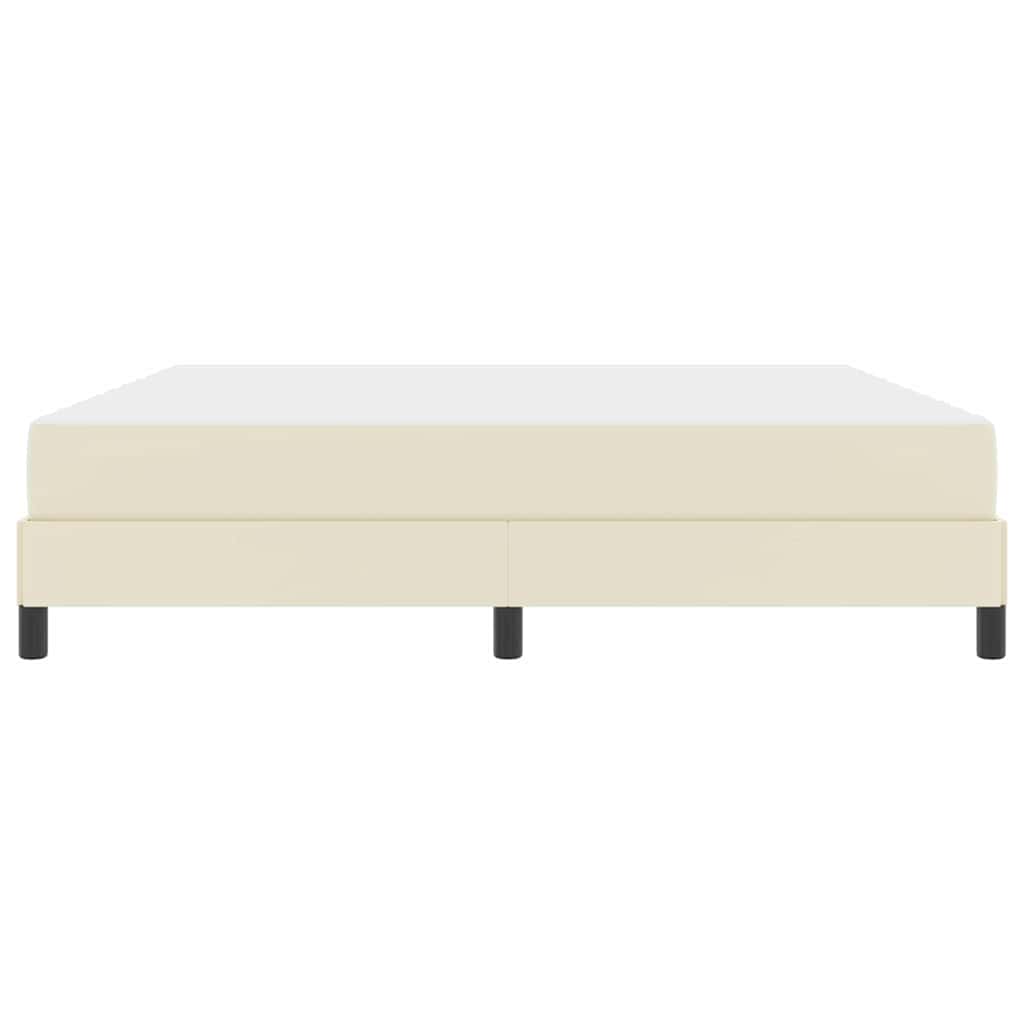 Sengestel med madras Creme 180 x 200 cm Stof