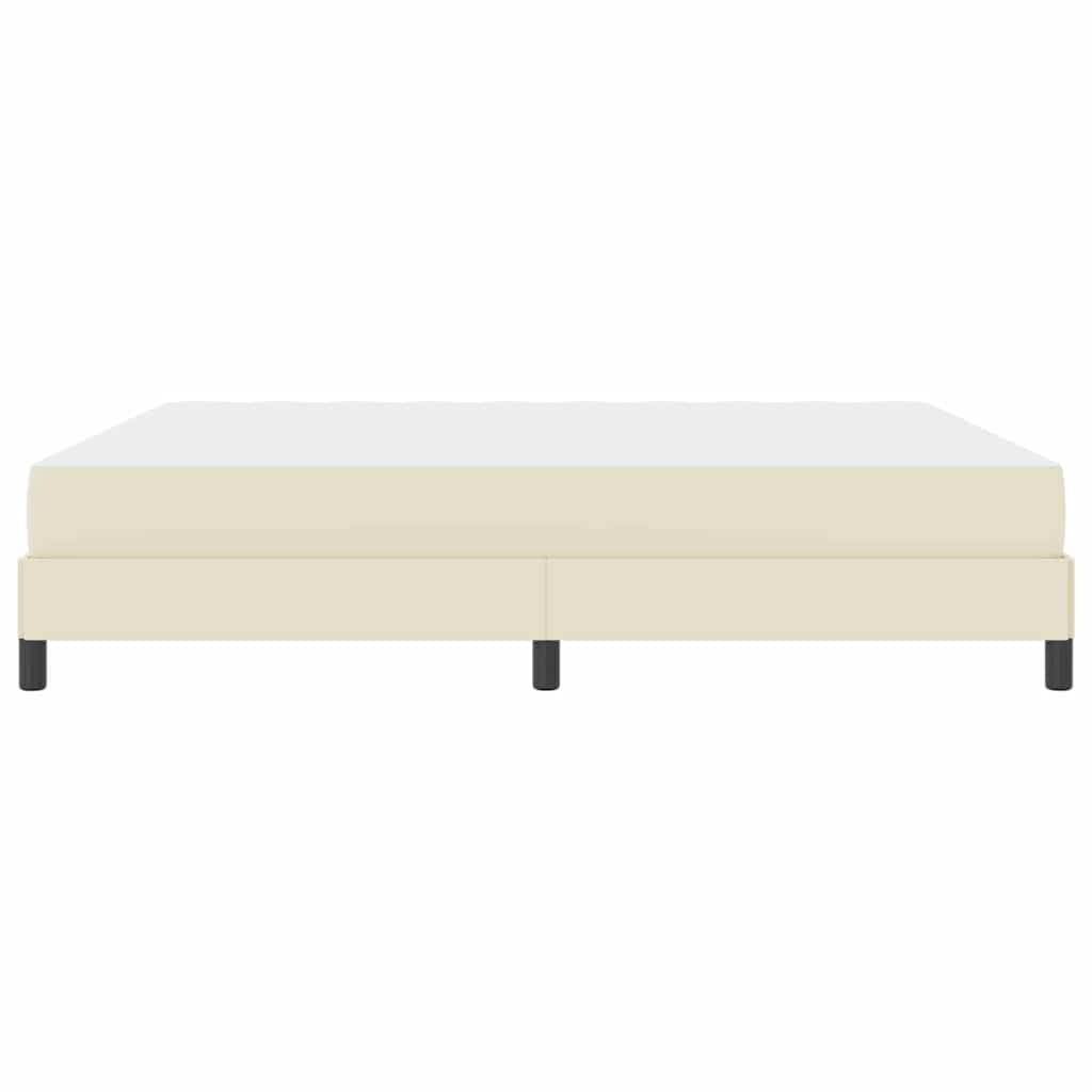 Sengestel med madras Creme 180 x 200 cm Stof