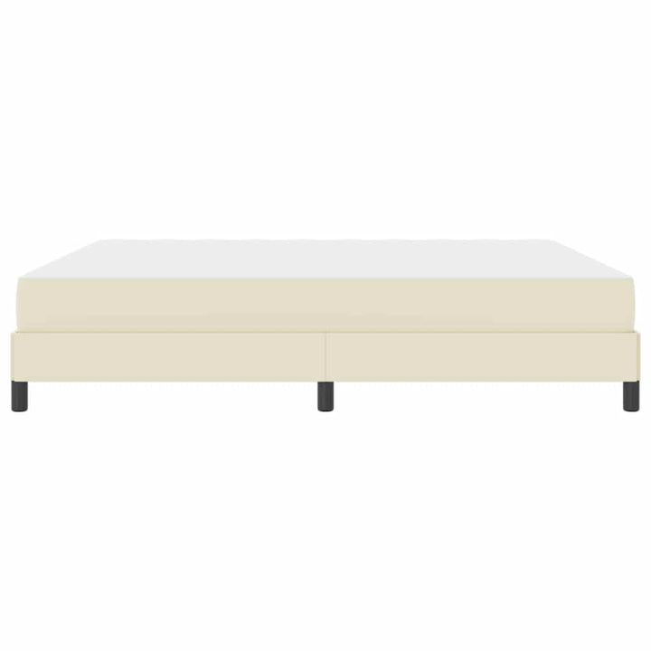 Sengestel med madras Creme 180 x 200 cm Stof