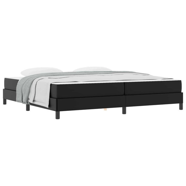 Sengestel med madras Sort 200 x 200 cm Stof