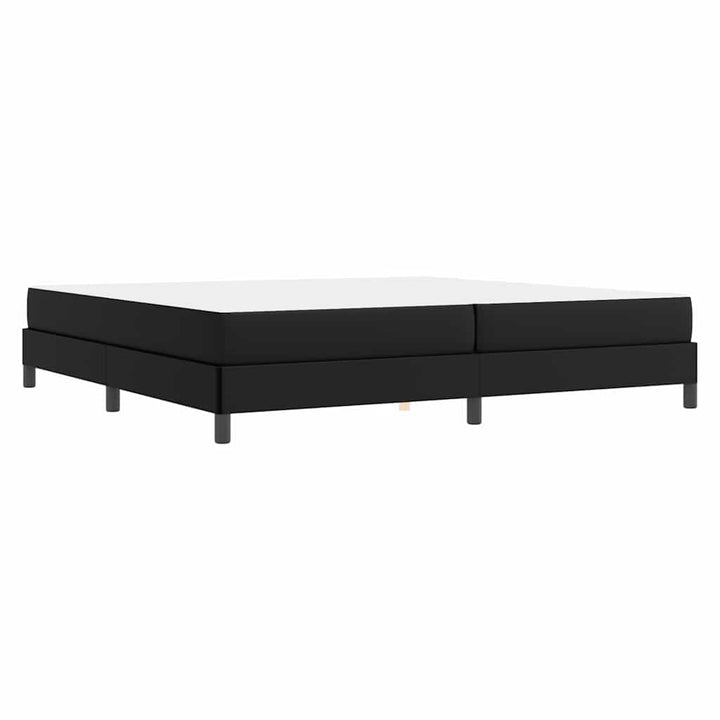 Sengestel med madras Sort 200 x 200 cm Stof
