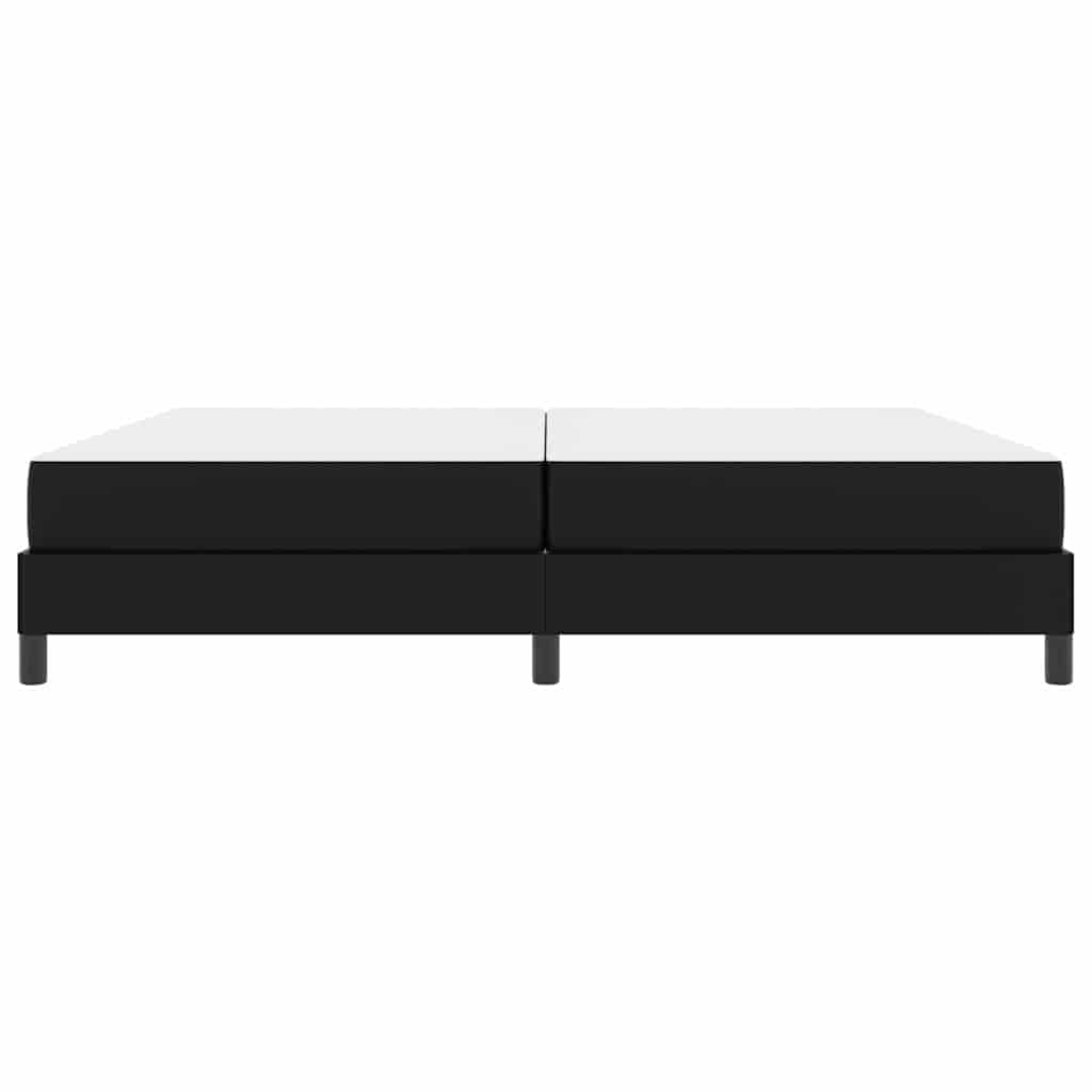 Sengestel med madras Sort 200 x 200 cm Stof
