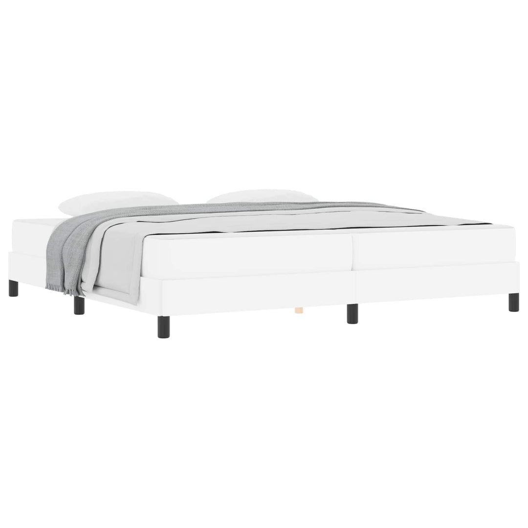Sengestel med madras Ren Hvid 200 x 200 cm Stof
