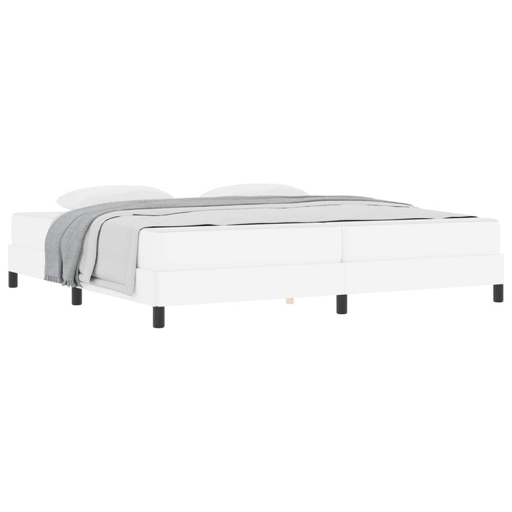 Sengestel med madras Ren Hvid 200 x 200 cm Stof